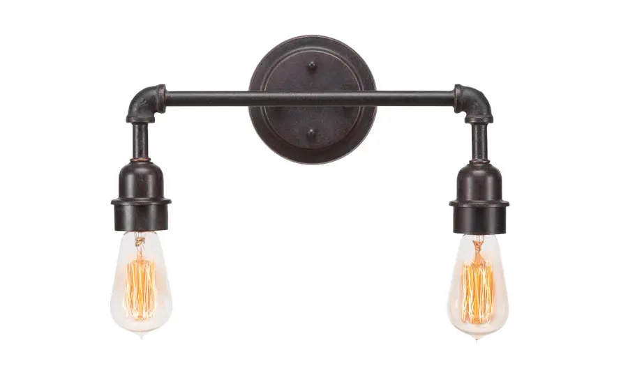 Vintage 2 Light Bath Bar in Dark Granite - Image 1