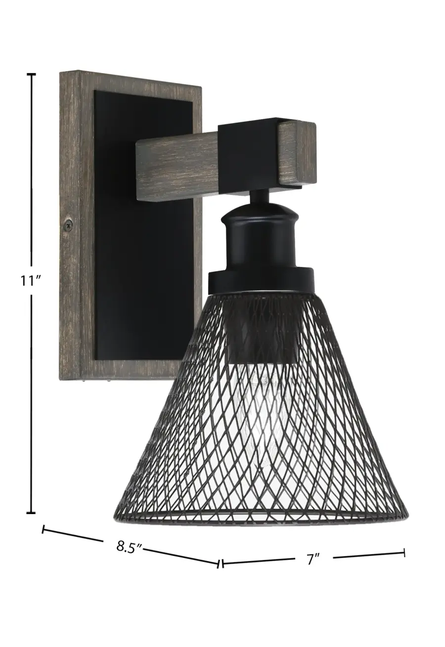 Tacoma Wall Sconce with Mesh Metal Shade - Image 2