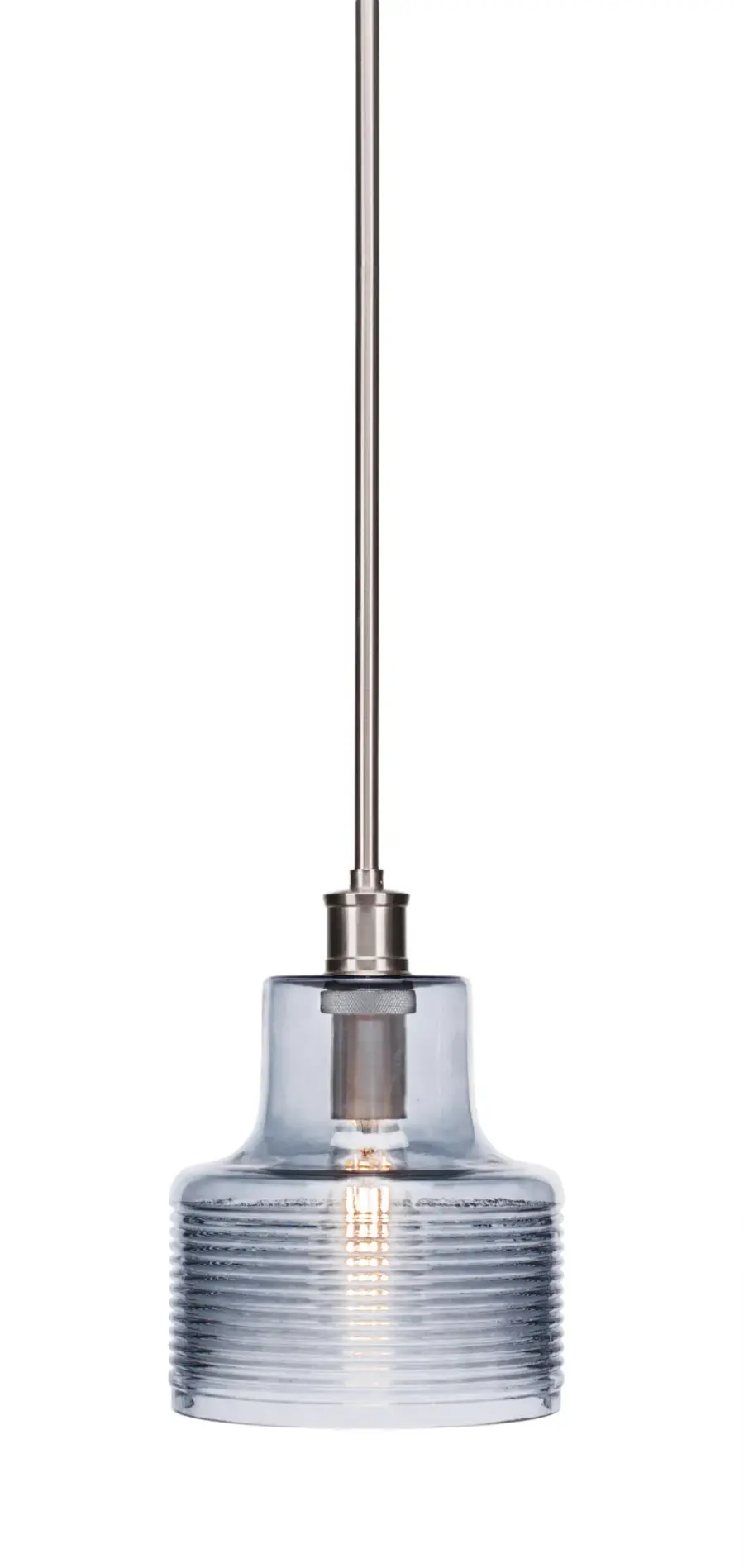 Aurora Stem Hung Pendant with Blue Glass - Image 1