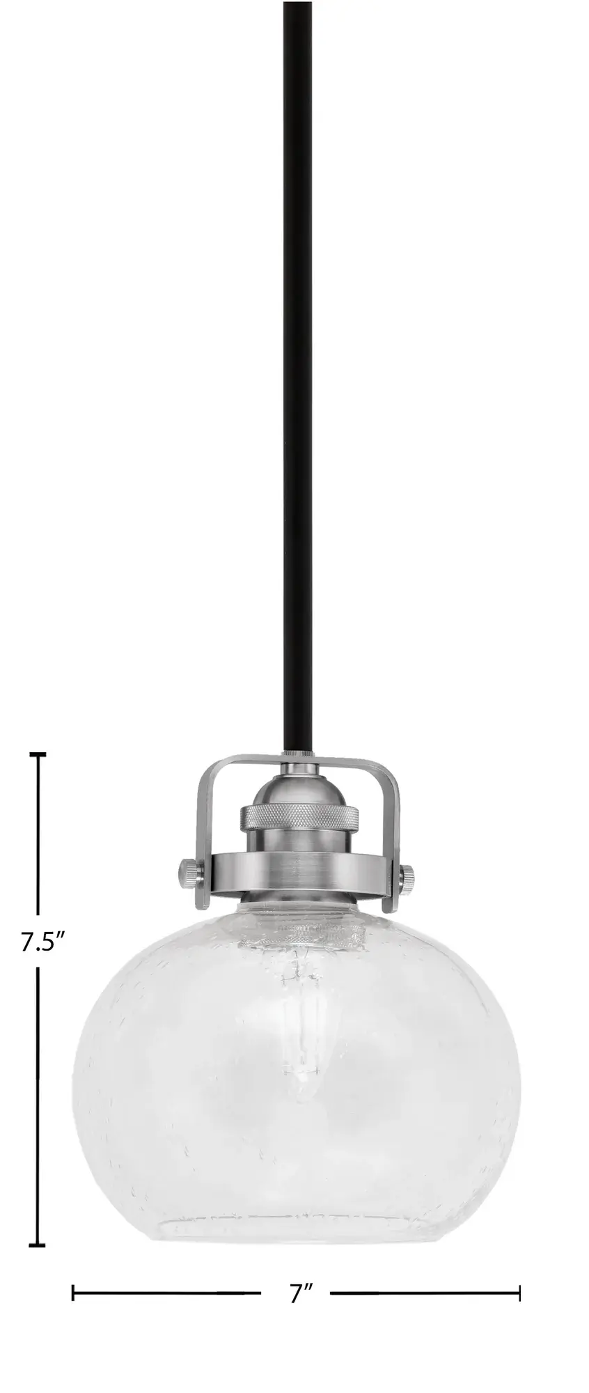 Easton Mini Pendant with Clear Bubble Glass - Image 2