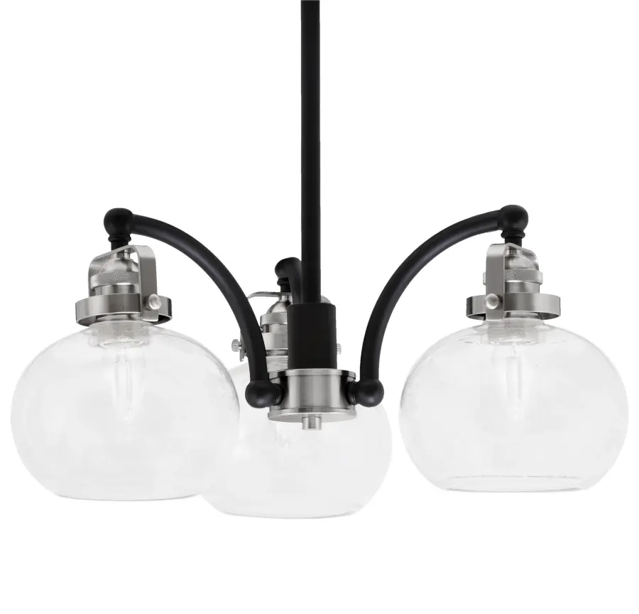 Easton 3-Light Downlight Chandelier with Clear Bubble Glass - Image 1