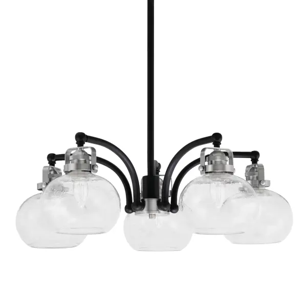 Easton 5-Light Downlight Chandelier with Clear Bubble Glass - Image 1