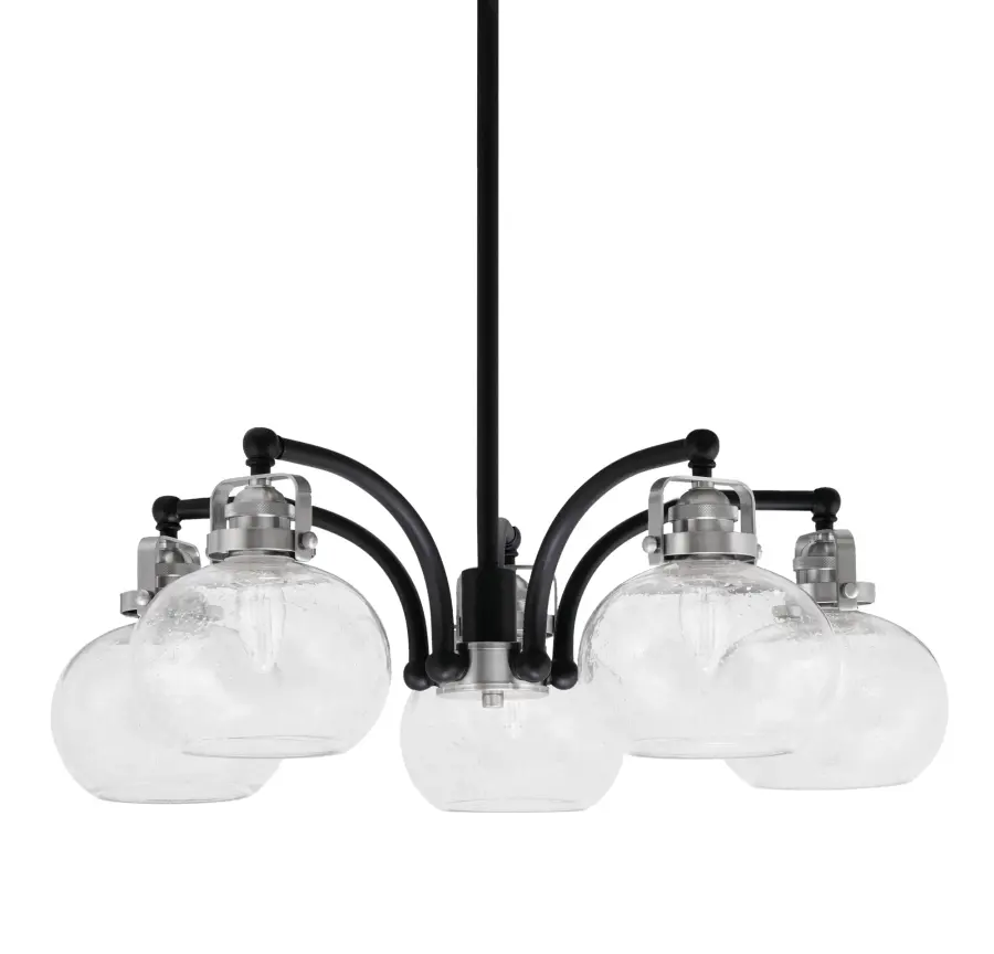 Easton 5-Light Downlight Chandelier with Clear Bubble Glass - Image 1