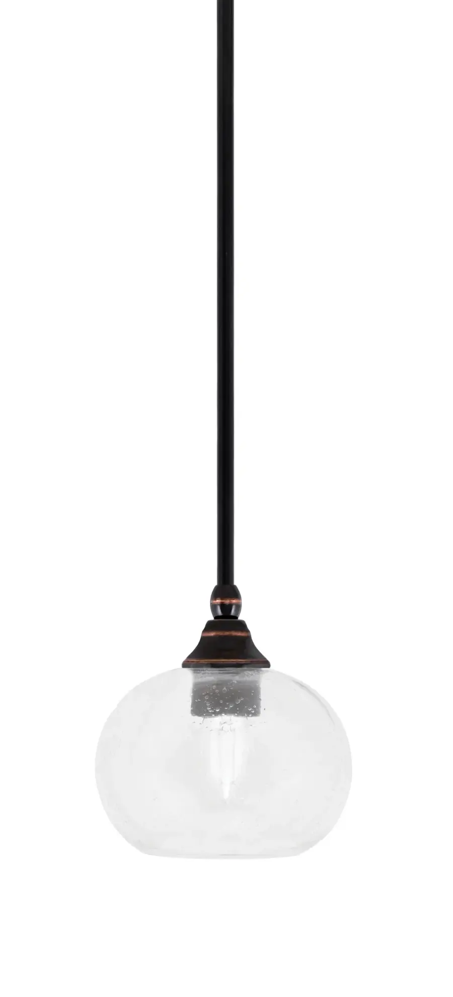 Stem Hung Mini Pendant with Clear Bubble Glass - Image 1