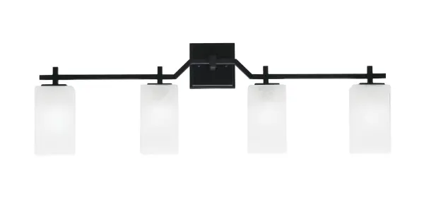 The Corbin bath bar combines sleek matte black finish with sophisticated white marble glass shades, delivering both style and ample illumination for bathroom spaces. Its 33.5-inch width makes it ideal for double vanities.