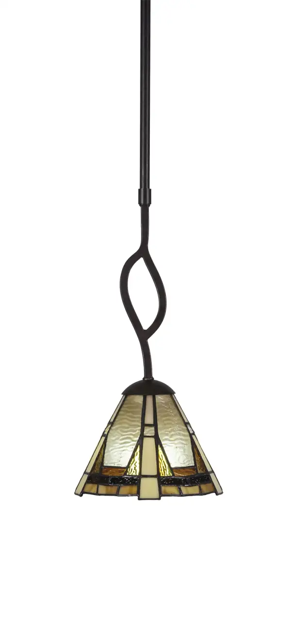 The Revo Mini Pendant combines artisan craftsmanship with practical versatility. Its 7-inch Zion art glass shade in a Dark Granite finish creates beautiful ambient lighting, while the adjustable stem system allows customization from 17.75" to 65.75" hanging height. Perfect for kitchen islands, dining nooks, or entryways where you need focused task lighting with artistic flair.