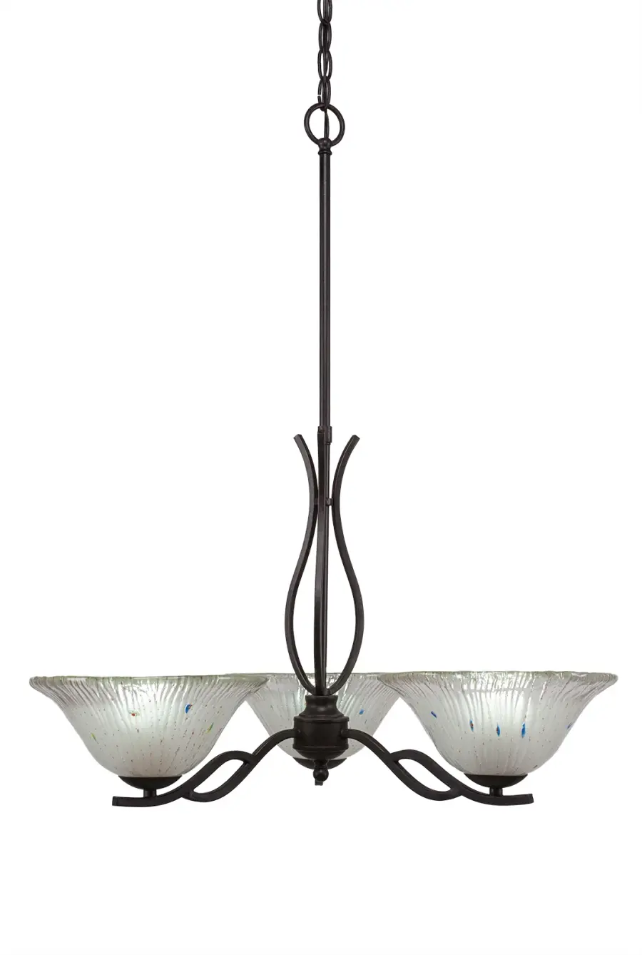 Revo 3-Light Uplight Chandelier with Frosted Crystal Glass - Image 1