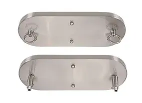 Marquise 3-Light Island Pendant in Brushed Nickel with Clear Bubble Glass - Image 2