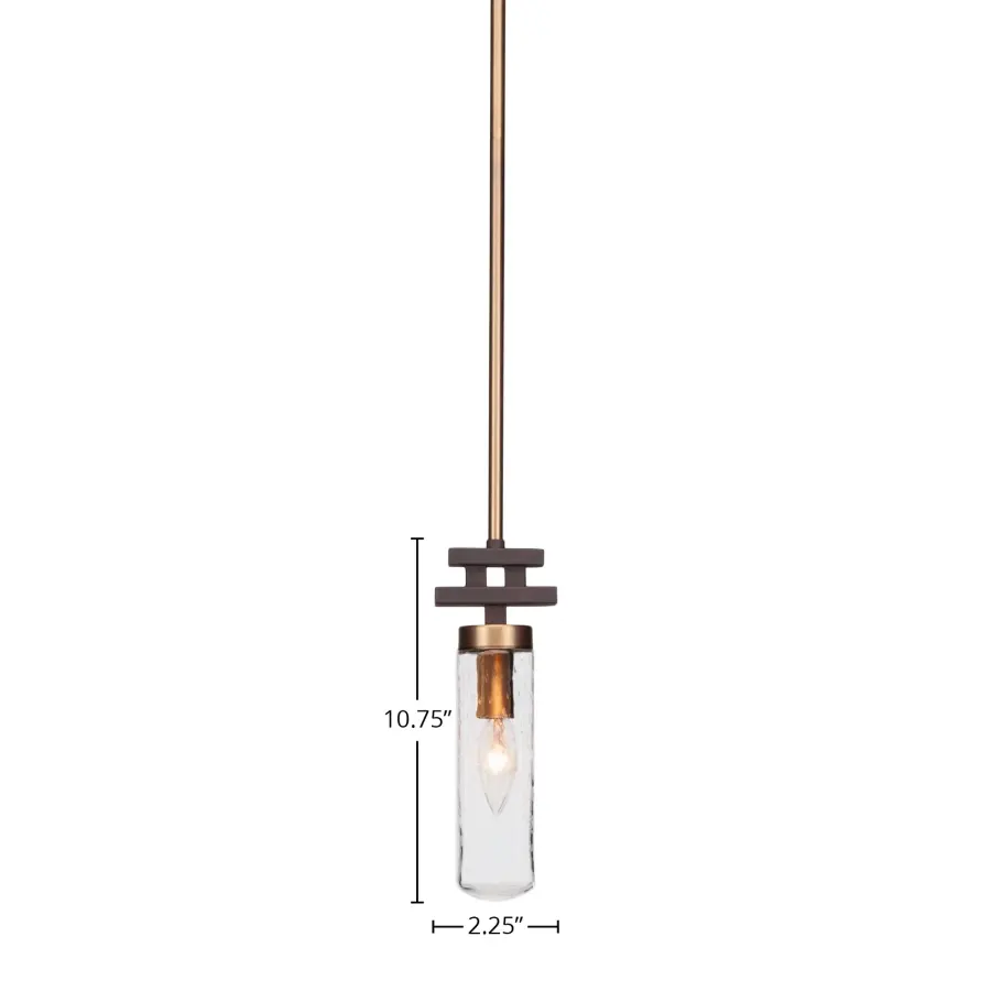 Salinda Mini Pendant with Clear Bubble Glass - Image 2