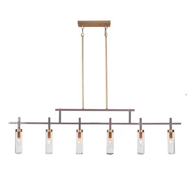 Introducing The Salinda 6 Light Bar, Shown In A Stunning Espresso & Brass Finish. This Charming Fixture Features 2.5" Clear Bubble Glass That Effortlessly Enlivens Any Space With Its Elegant Design. Illuminate Your Home With This Versatile And Sophisticated Lighting Solution That Combines Modern Aesthetics With Timeless Appeal.