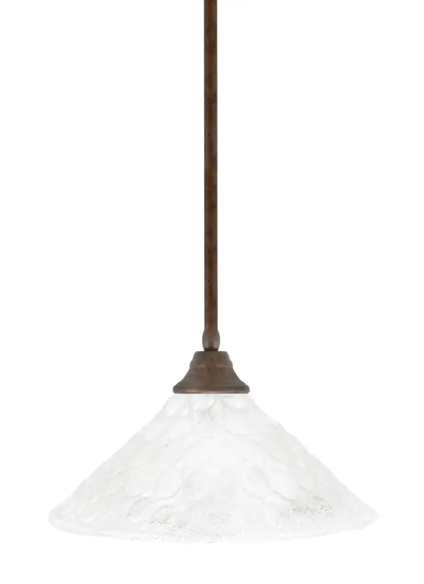Toltec Lighting Stem Hung Pendant with Italian Bubble Glass - Image 1
