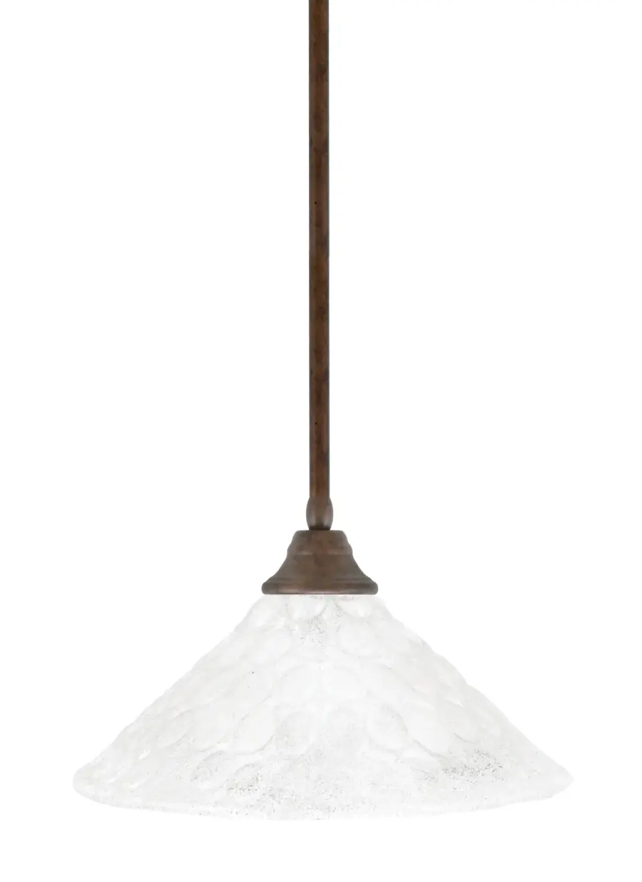 Toltec Lighting Stem Hung Pendant with Italian Bubble Glass - Image 1