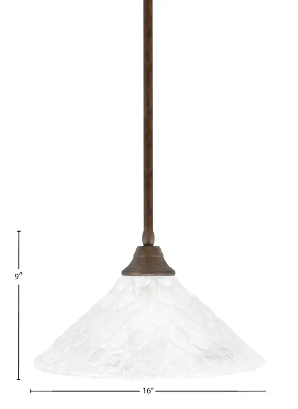 Toltec Lighting Stem Hung Pendant with Italian Bubble Glass - Image 2