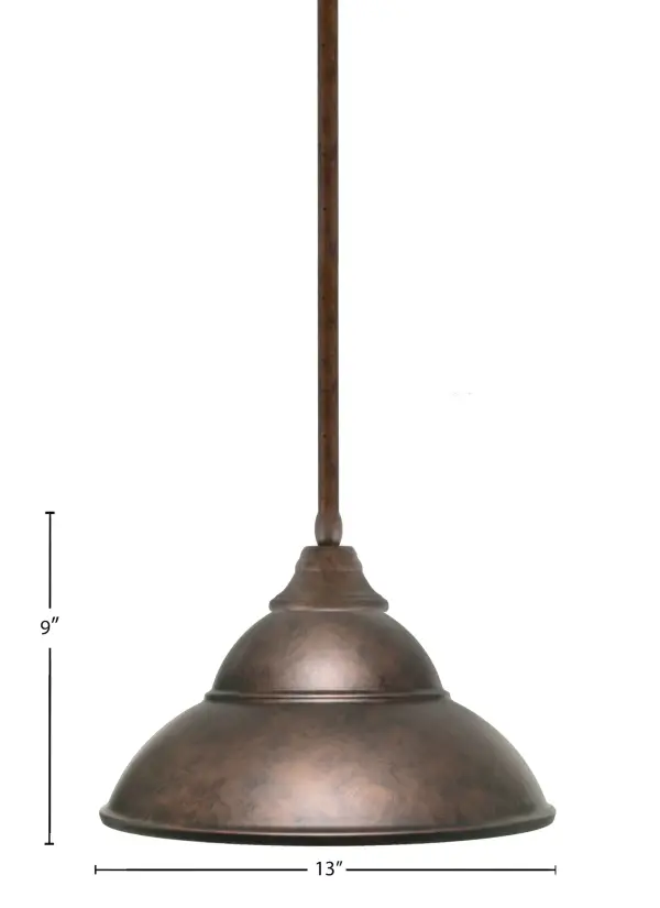 Bronze Double Bubble Metal Shade Pendant - Image 2