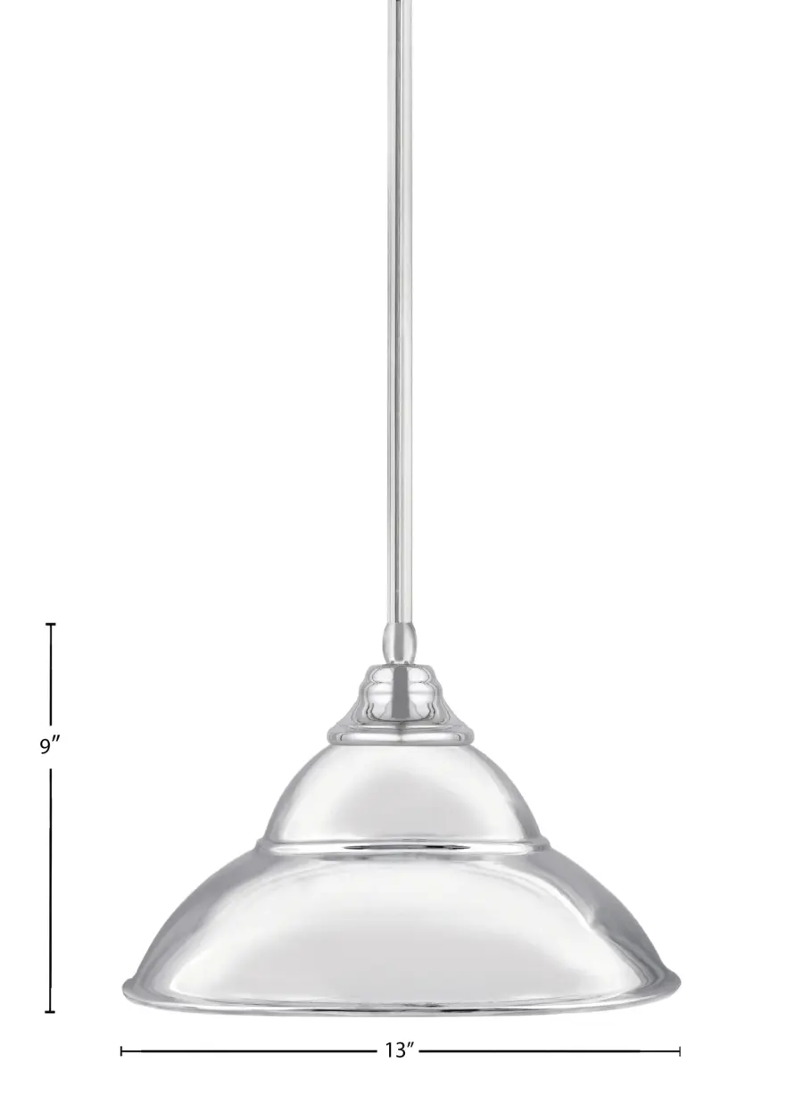 Chrome Double Bubble Metal Pendant Light - Image 2