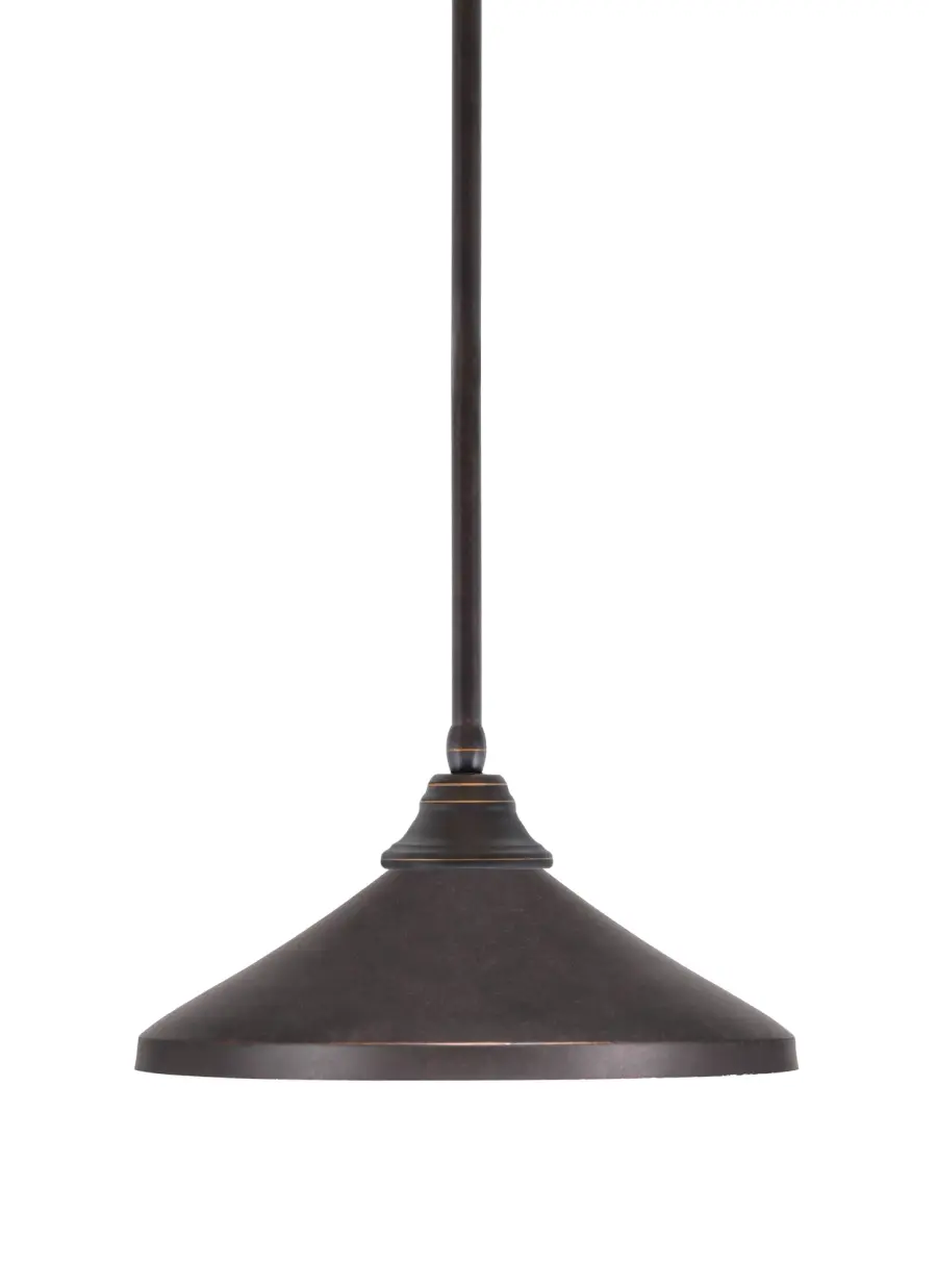 Dark Granite Cone Metal Pendant Light - Image 1
