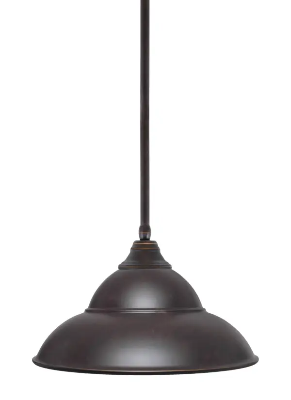 This stem-hung pendant combines industrial charm with modern sophistication through its unique double bubble metal shade and Dark Granite finish. The 16-inch shade provides ample illumination while the adjustable stem allows customization for various ceiling heights.