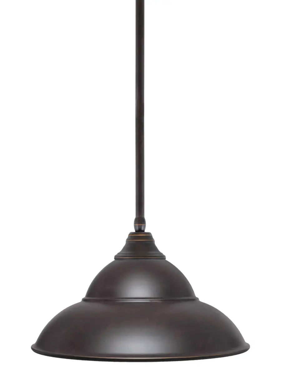 Stem Hung Pendant with Double Bubble Metal Shade - Image 1