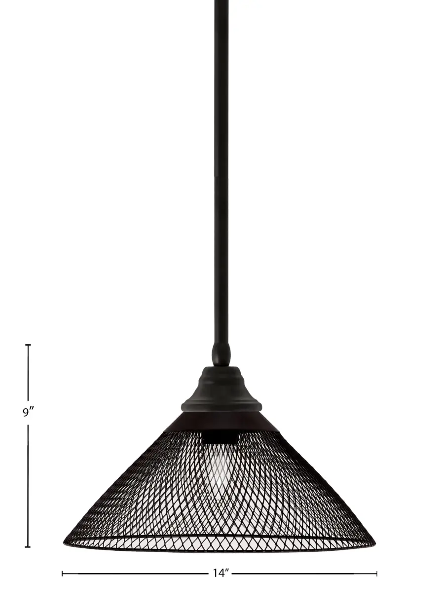 Espresso Cone Mesh Metal Pendant Light - Image 2
