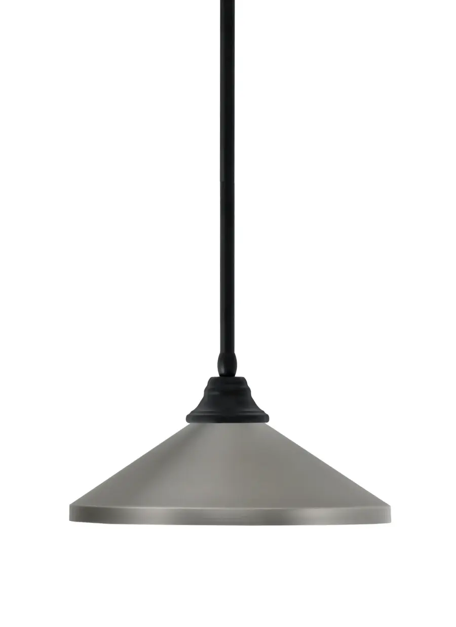 14" Graphite Cone Pendant - Matte Black - Image 1
