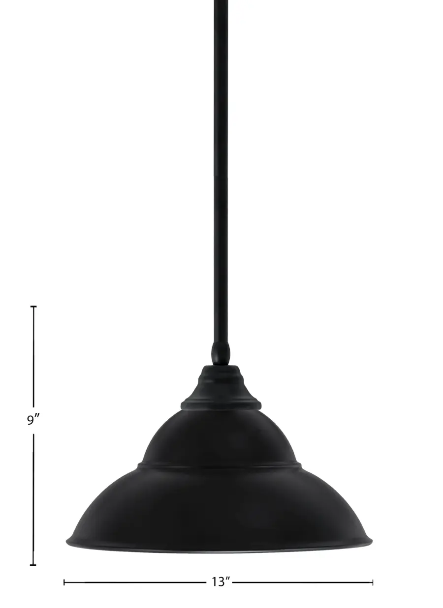 Matte Black Double Bubble Pendant Light - Image 2