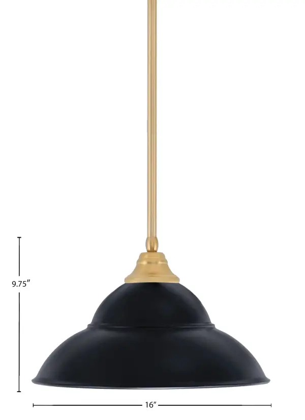 Toltec Lighting Stem Hung Pendant with Double Bubble Shade - Image 2