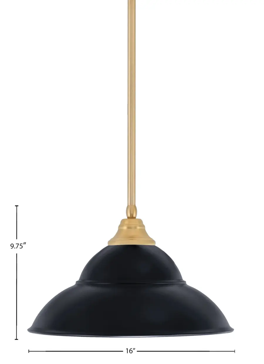 Toltec Lighting Stem Hung Pendant with Double Bubble Shade - Image 2