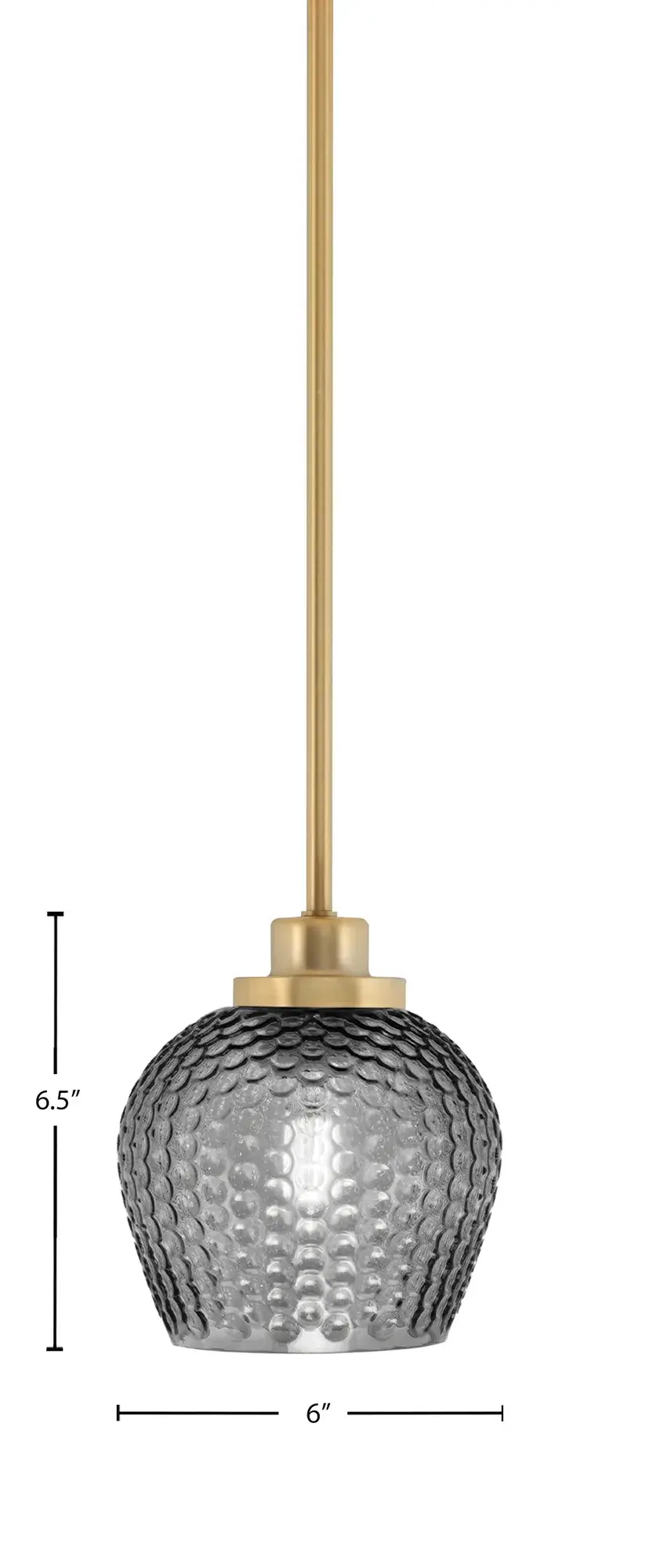 Odyssey Mini Pendant with Smoke Textured Glass - Image 2