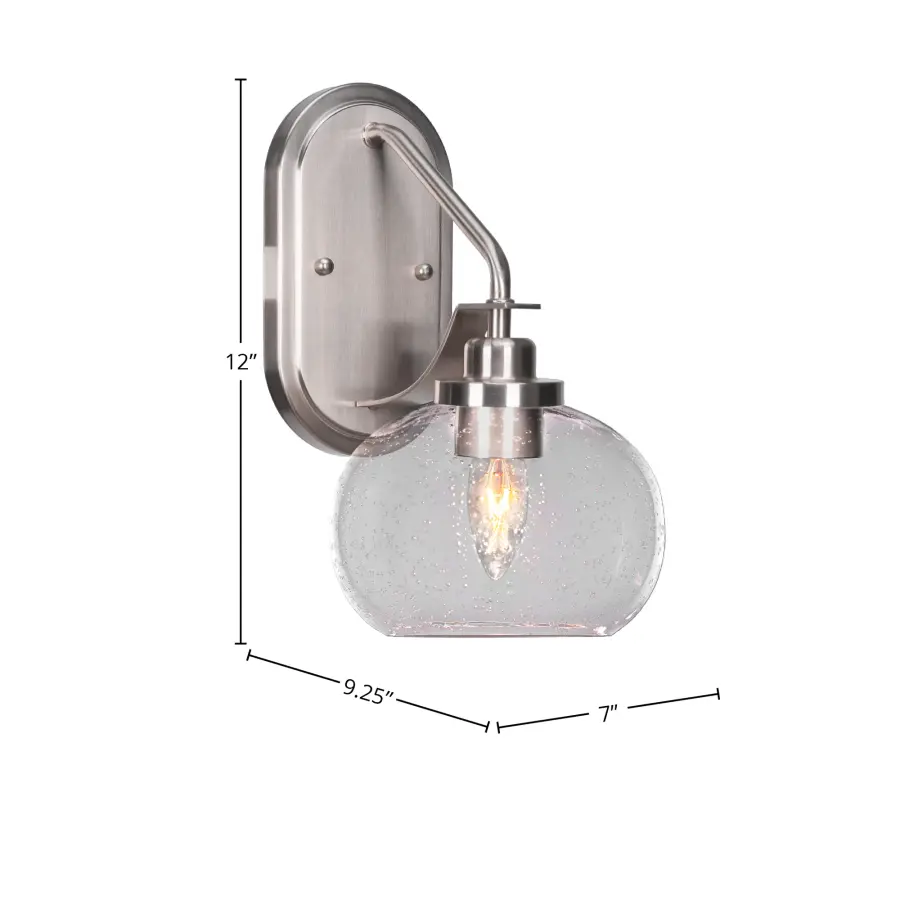Odyssey Wall Sconce with Clear Bubble Glass - Image 2