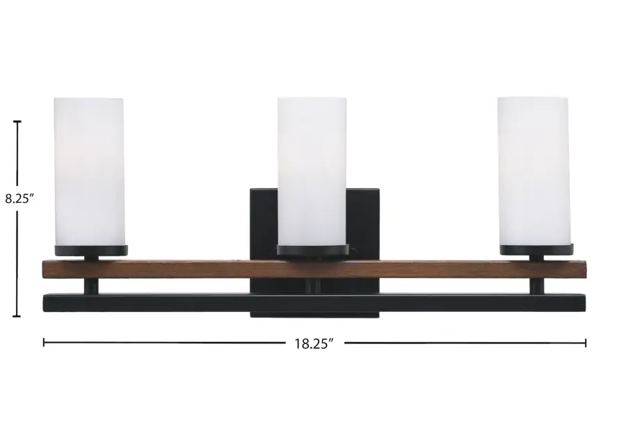 Belmont 3 Light Bath Bar in Matte Black with White Marble Glass - Image 2