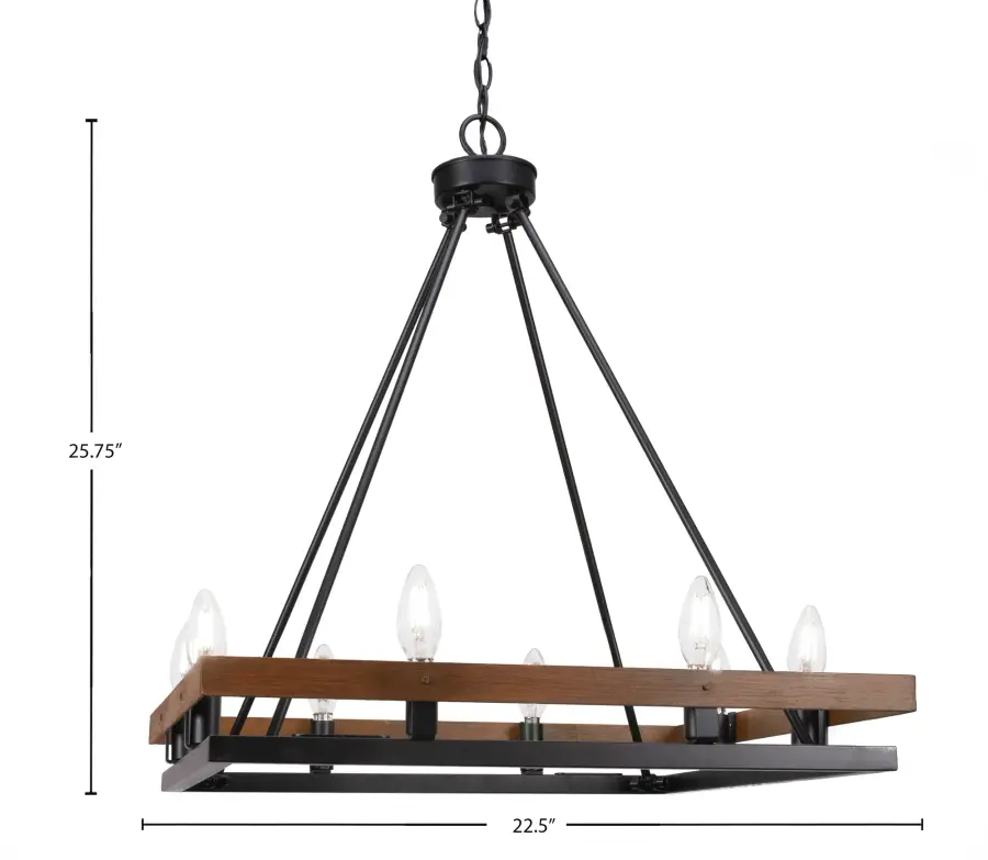 Belmont 8-Light Square Chandelier - Image 2