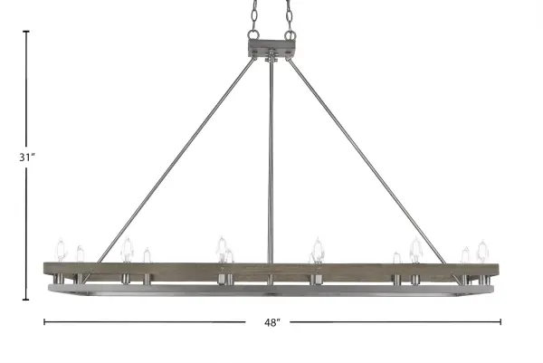 Belmont 12 Light Island Chandelier - Image 2