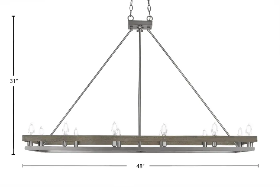Belmont 12 Light Island Chandelier - Image 2