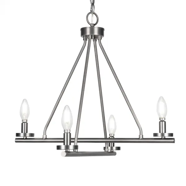 Trinity 4-Light Uplight Chandelier in Graphite - Image 1