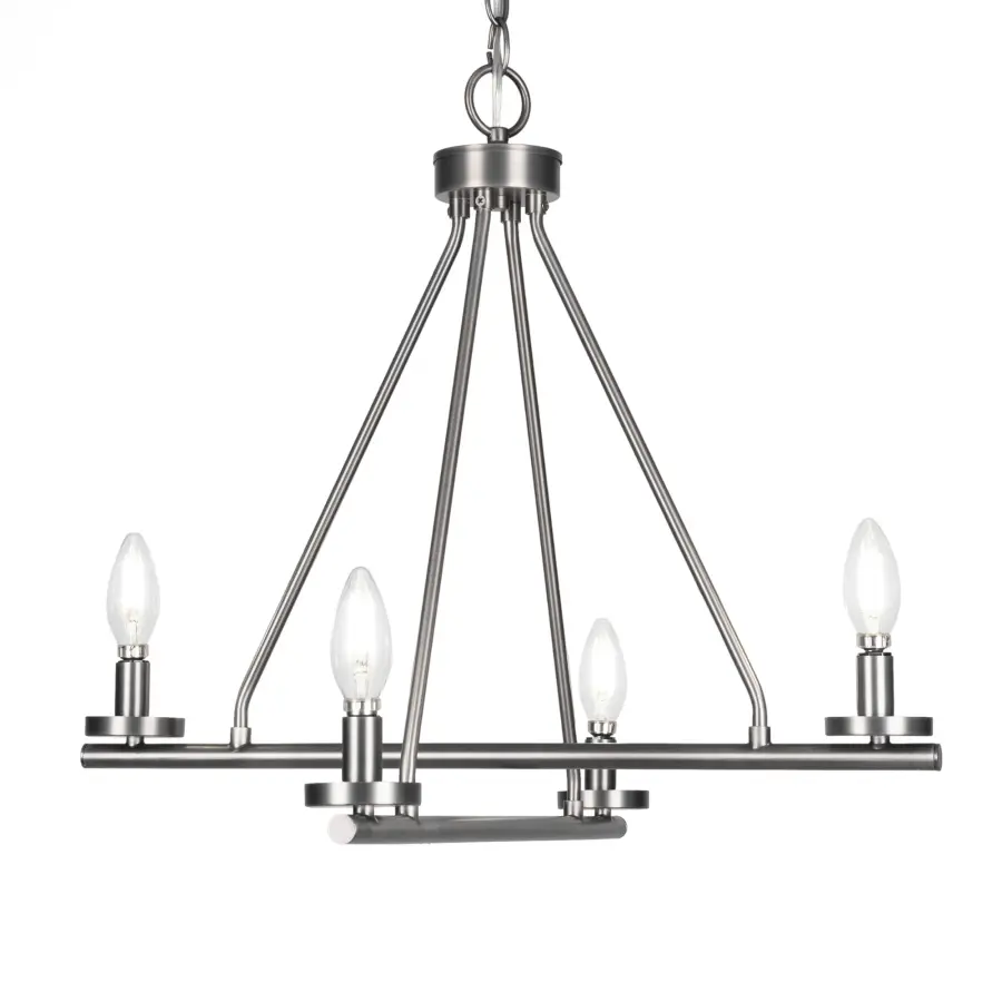 Trinity 4-Light Uplight Chandelier in Graphite - Image 1