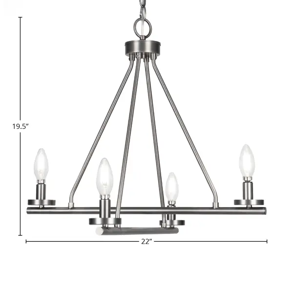 Trinity 4-Light Uplight Chandelier in Graphite - Image 2