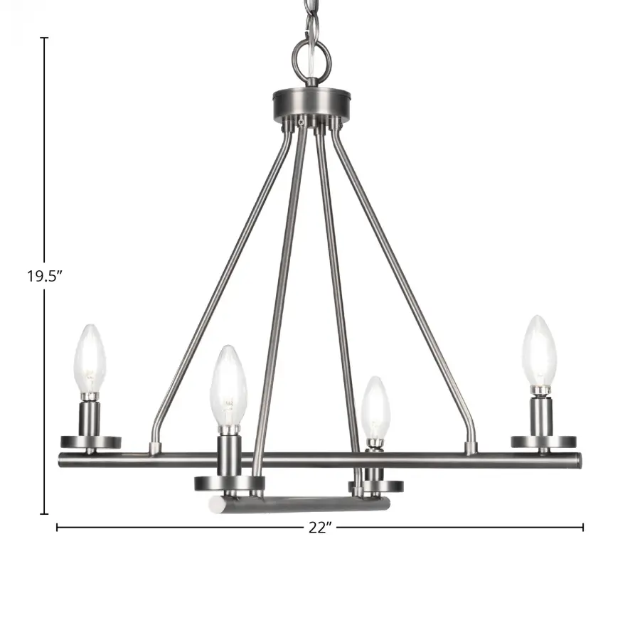Trinity 4-Light Uplight Chandelier in Graphite - Image 2