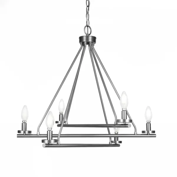 Trinity 6-Light Uplight Chandelier in Graphite - Image 1