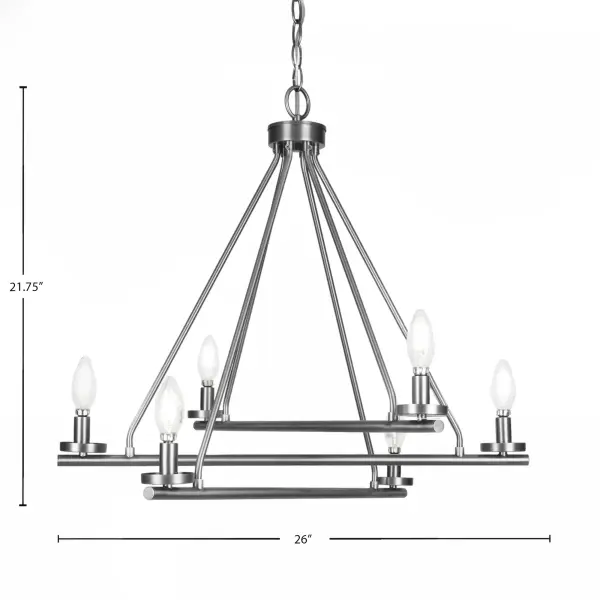 Trinity 6-Light Uplight Chandelier in Graphite - Image 2