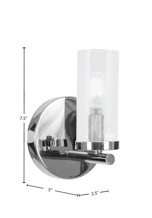 Trinity Wall Sconce with Clear Bubble Glass - Image 2