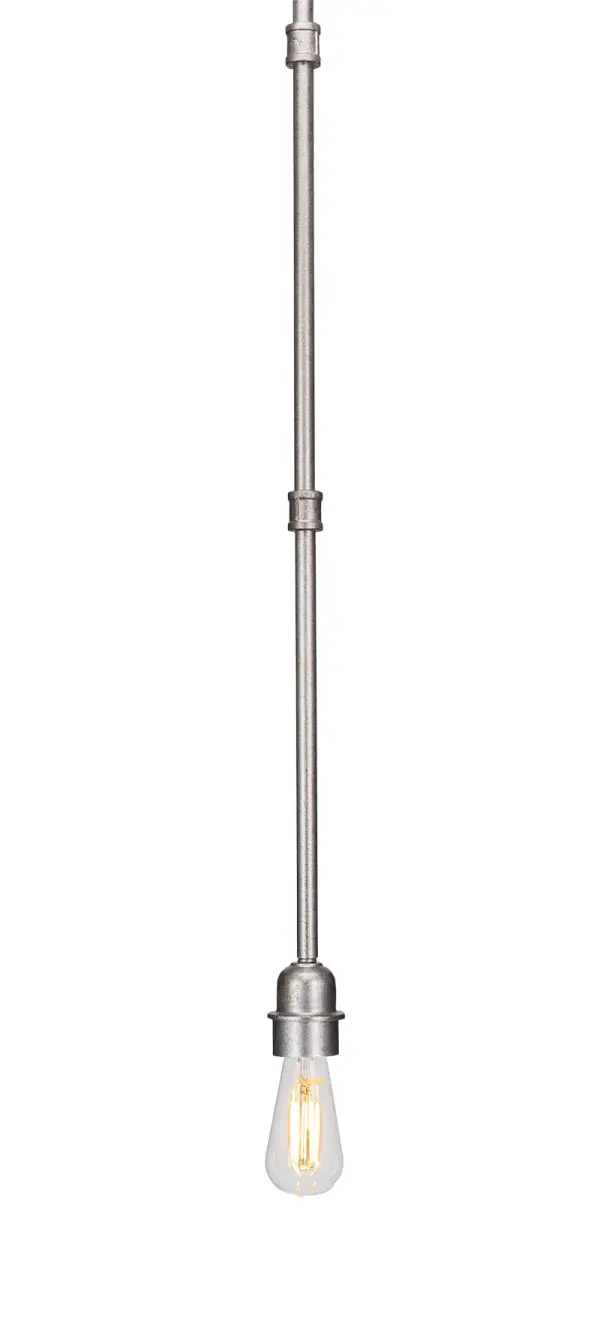 This petite industrial-style pendant delivers vintage charm with modern LED efficiency. The aged silver finish and exposed antique-style bulb create warm ambiance ideal for kitchen islands, entryways, or clustered installations.