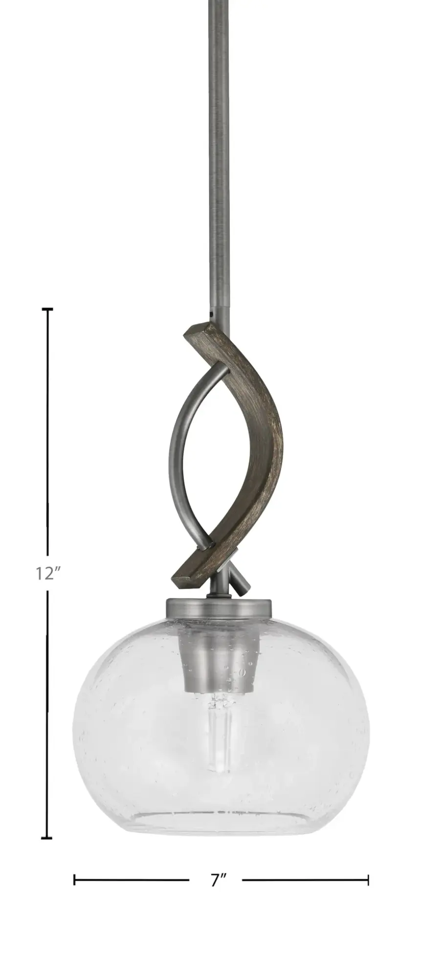 Monterey Mini Pendant with Clear Bubble Glass - Image 2