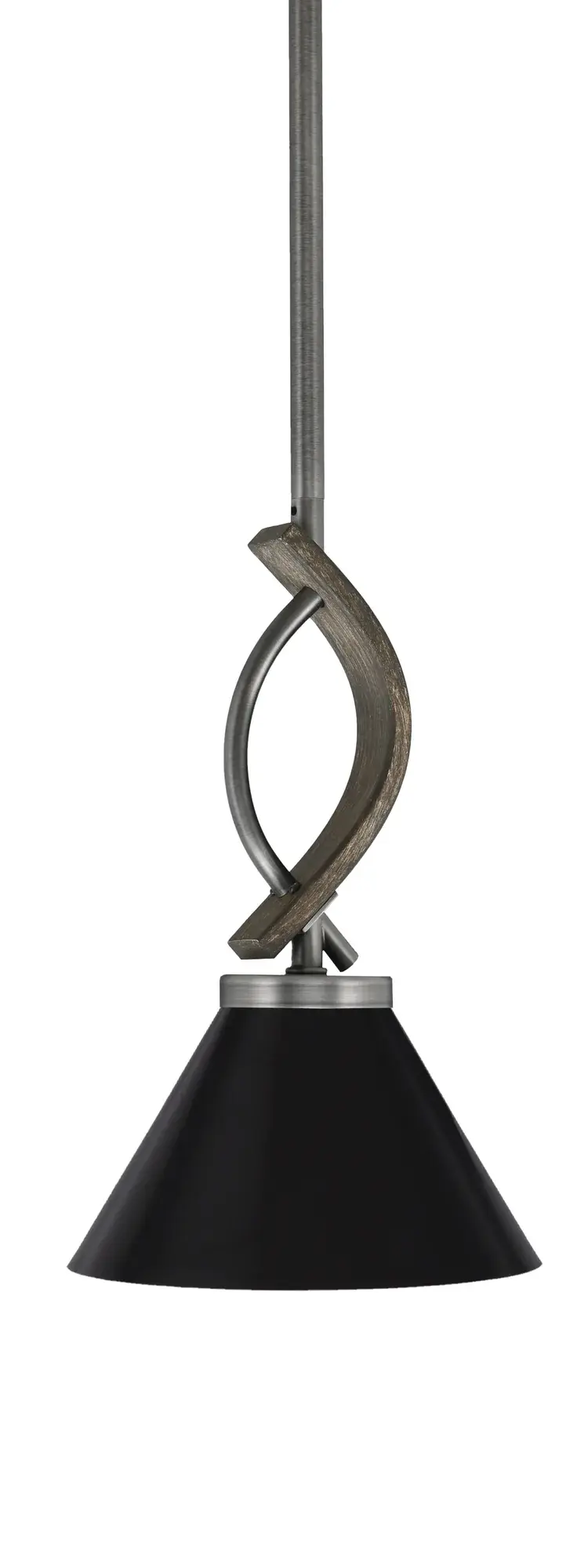 Monterey Mini Pendant with Matte Black Cone Shade - Image 1