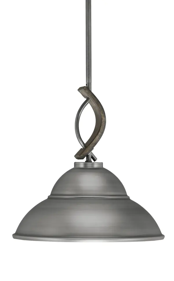 Monterey Stem Hung Mini Pendant with Double Bubble Shade - Image 1