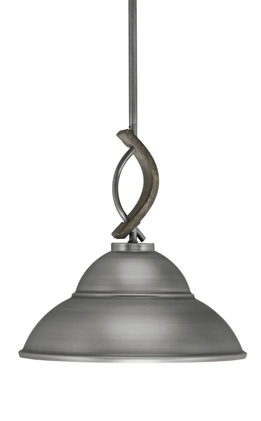Monterey Stem Hung Mini Pendant with Double Bubble Shade - Image 1