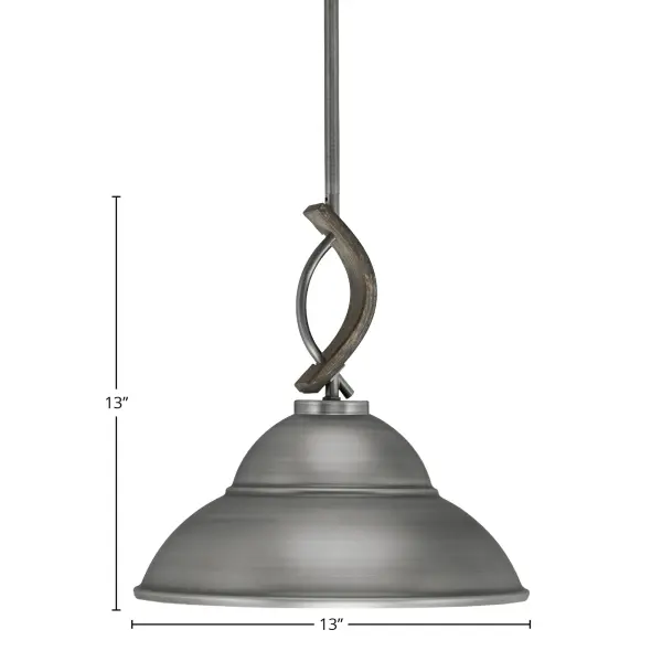 Monterey Stem Hung Mini Pendant with Double Bubble Shade - Image 2