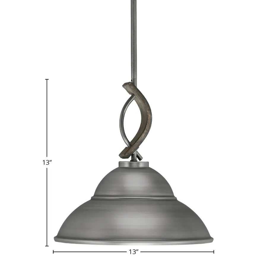 Monterey Stem Hung Mini Pendant with Double Bubble Shade - Image 2