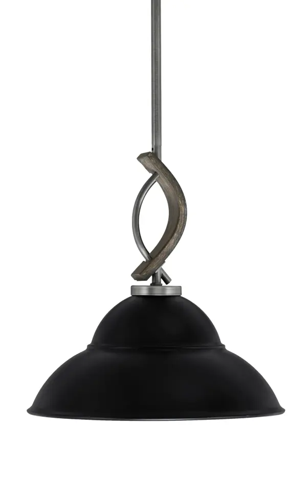 Monterey Stem Hung Mini Pendant with Double Bubble Shade - Image 1
