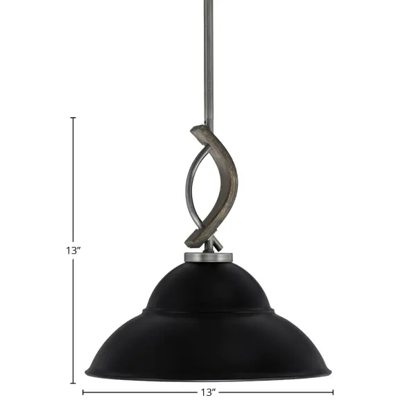 Monterey Stem Hung Mini Pendant with Double Bubble Shade - Image 2