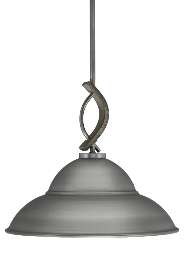 Monterey Stem Hung Mini Pendant with Double Bubble Shade - Image 1